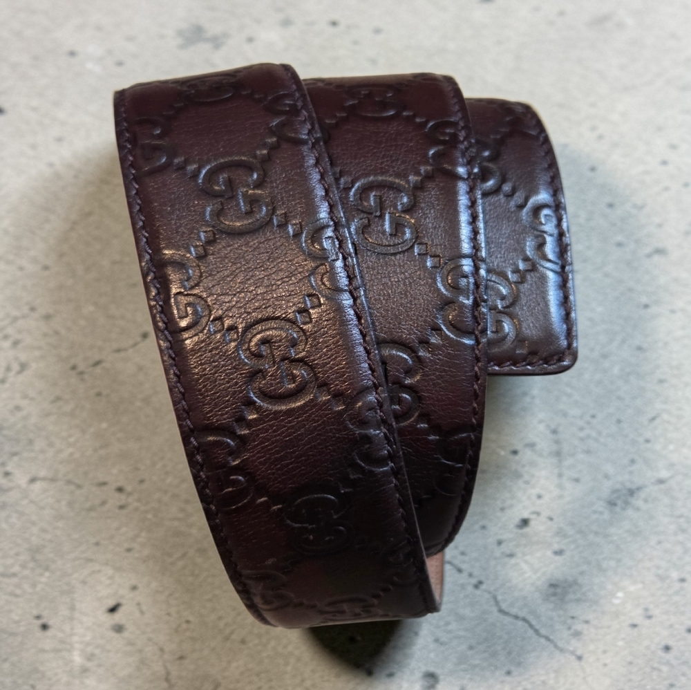 Authentic Brown Gucci Guccissima leather Belt - Picture 5 of 6
